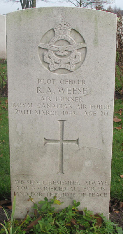 P/O Robert Allen Weese<br/><br /><br />died March 29th, 1943